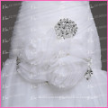 2015 New Fashion Mermaid Sweetheart Ruched Sash Hand-made Flowers Alibaba Wedding Dresses